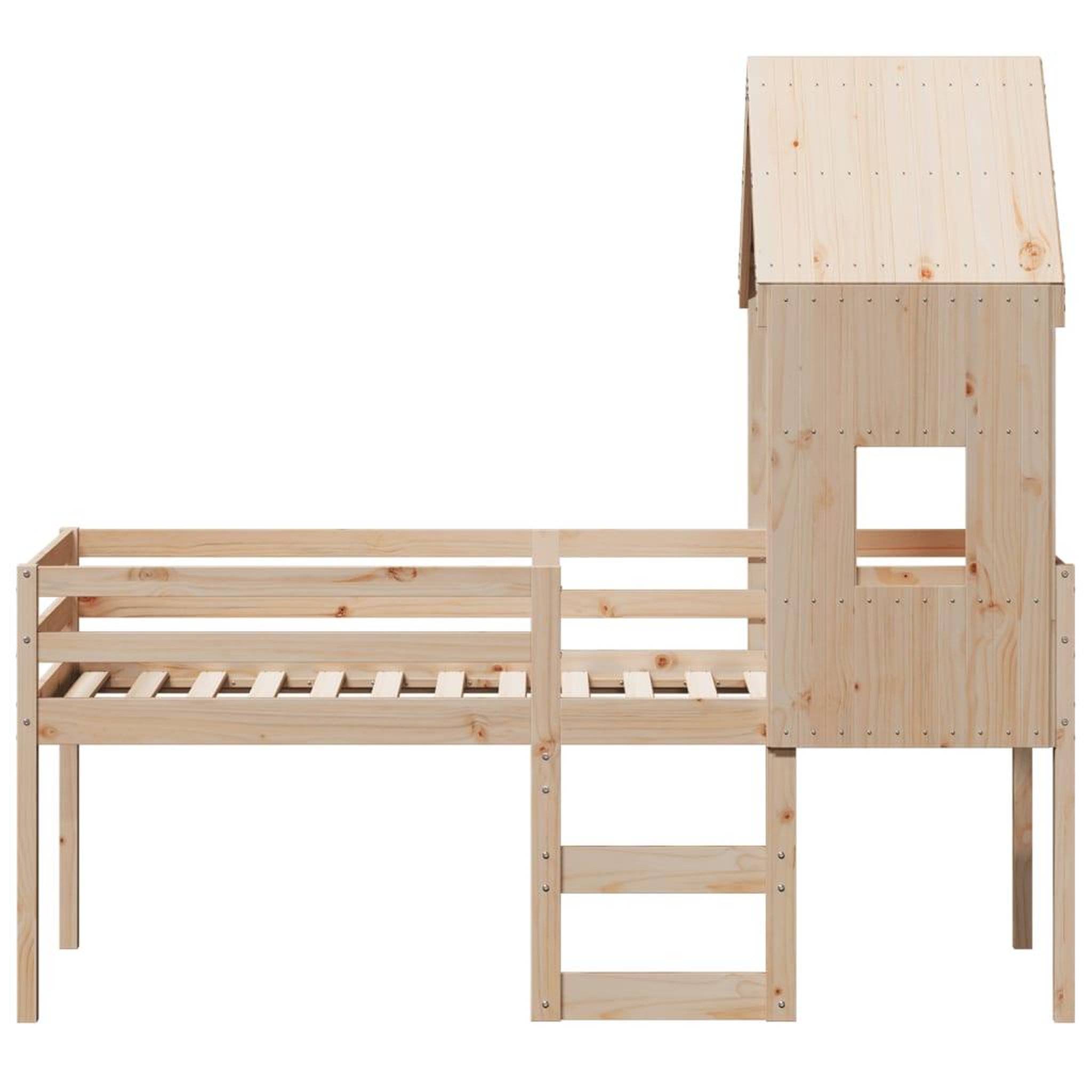 Voir la diapositive 4 : VIDAXL Lit haut sans matelas 90x200 cm bois de pin massif