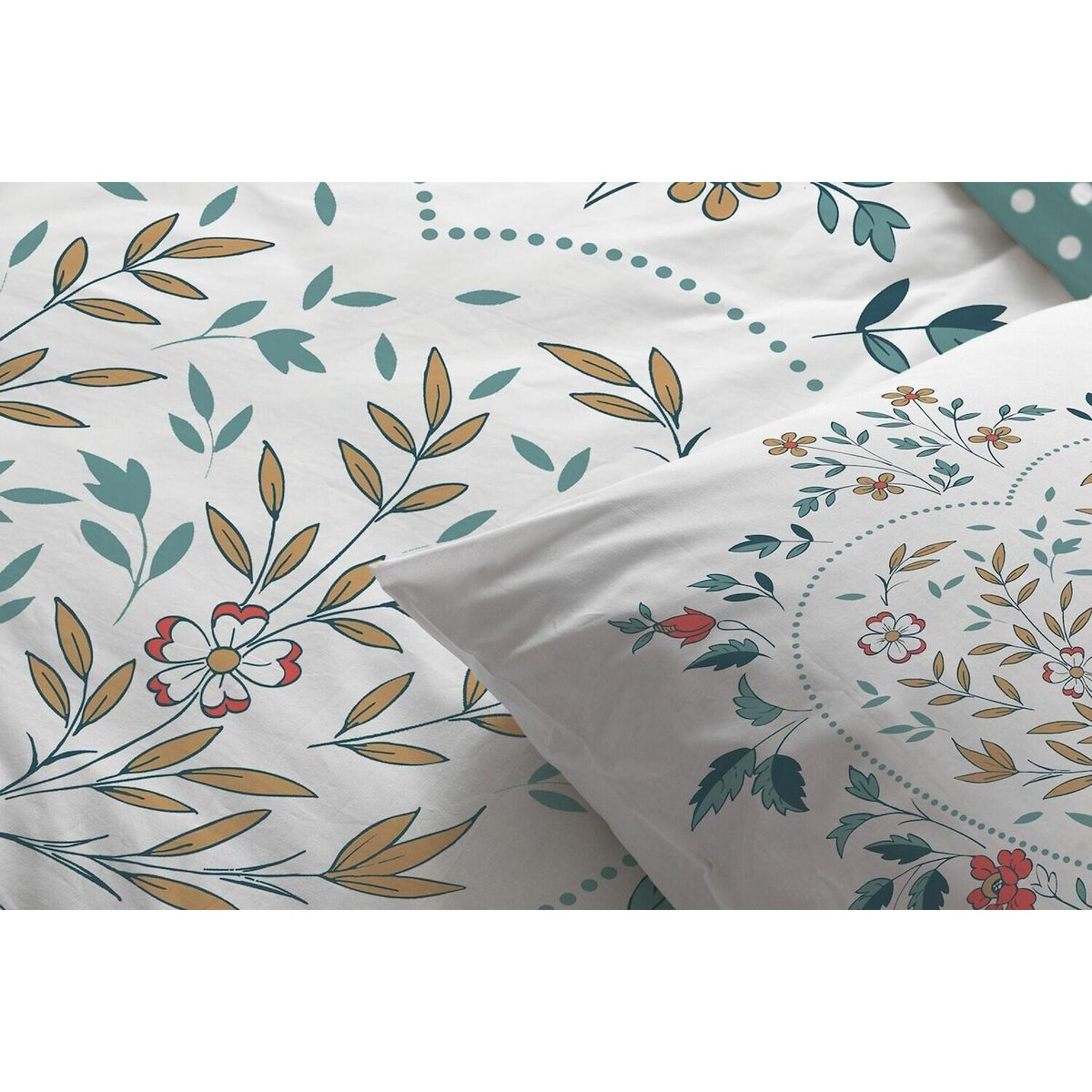 Les Ateliers du Linge Parure housse de couette 100% coton 47 fils/cm2 -capucine