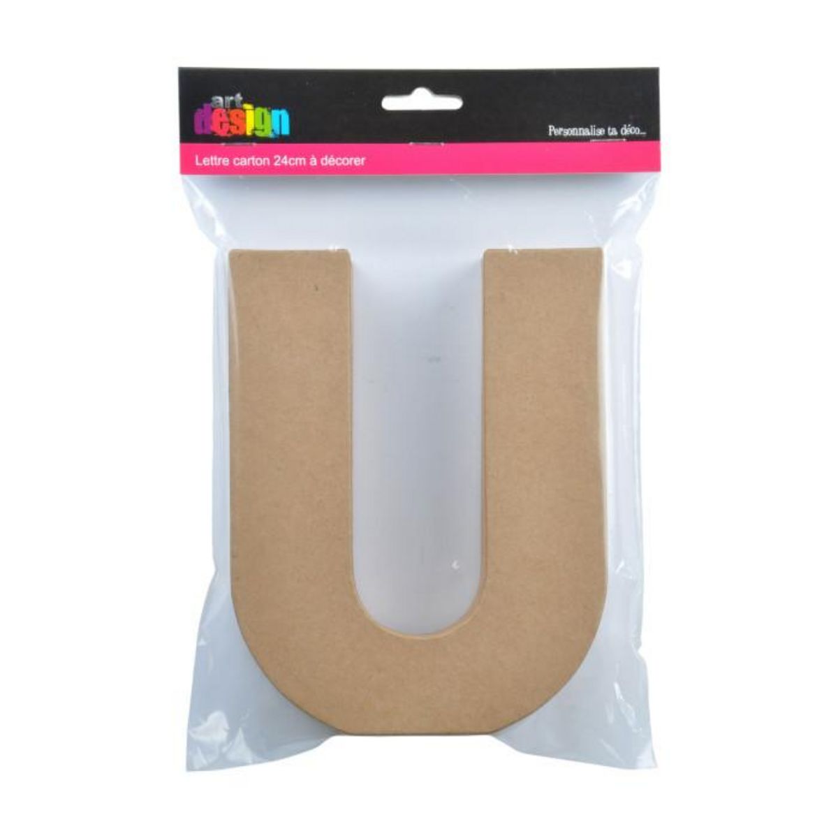 Paris Prix Décoration Murale  Lettres Carton U  18cm Naturel