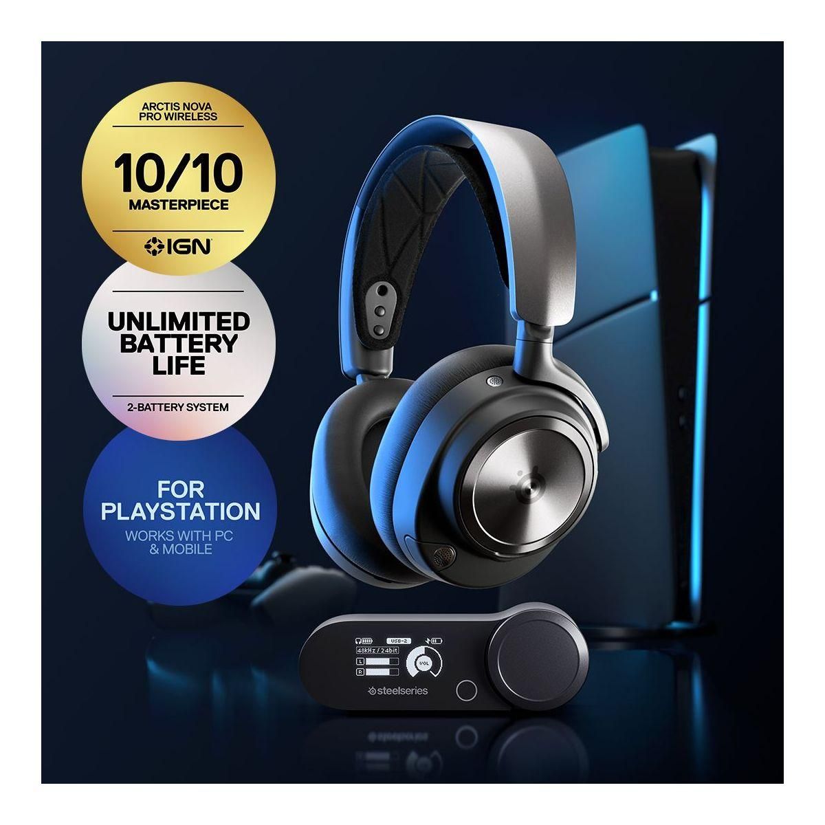 STEEL SERIES Casque gamer Arctis Nova Pro Wireless PS5 PC Exclusif