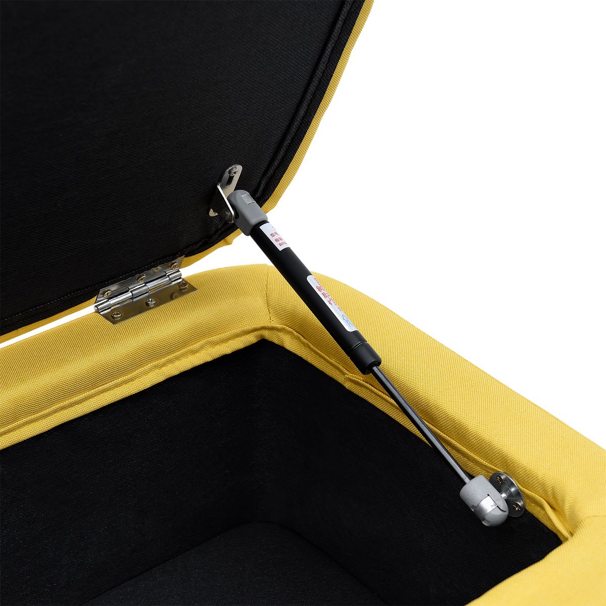 Bout de lit avec coffre en tissu  et pieds bois LAHTI