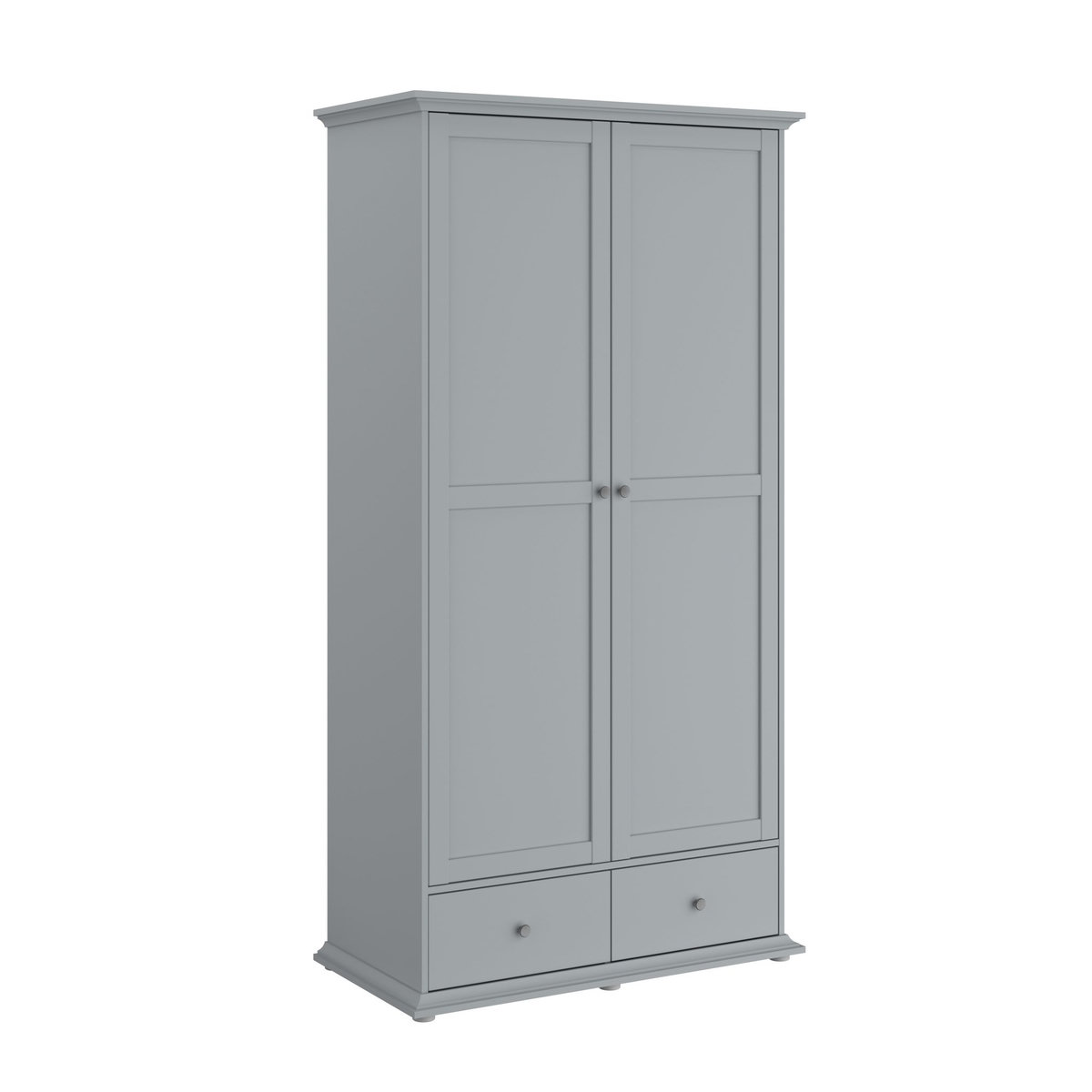 Armoire 2 portes 2 tiroirs L104cm NESRINE