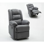 Habitat et Jardin Fauteuil relax  Buckingham  - 85 x 93 x 100 cm - Gris clair