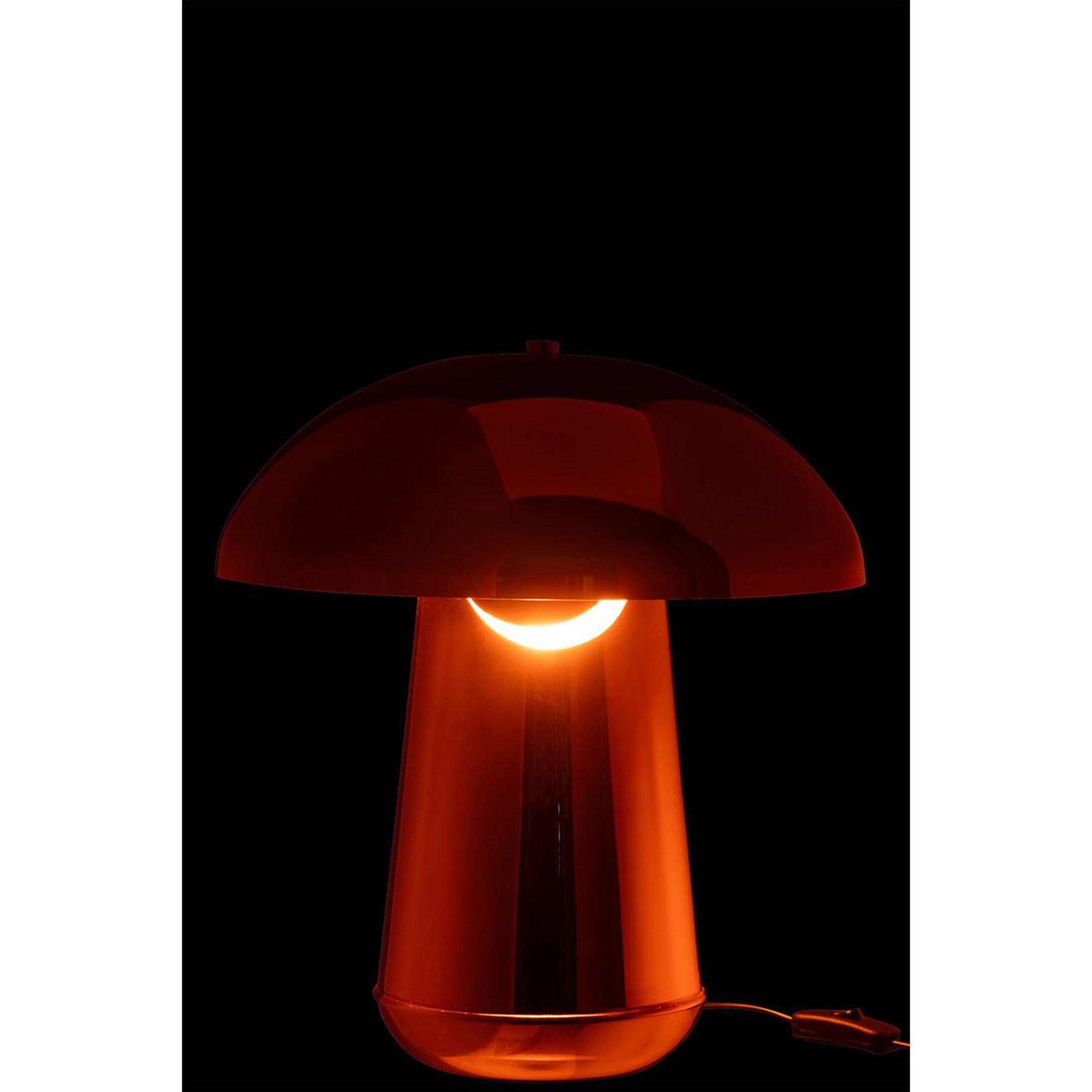 Voir la diapositive 3 : J-LINE Lampe à poser design en métal  champignon  43cm cuivre