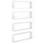 Voir la diapositive 2 : VIDAXL Etageres cube murales 4 pcs blanc brillant bois d'ingenierie
