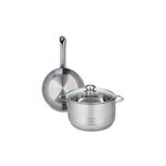 ELO Ensemble de 1 Poêle de cuisson 24 cm et 1 faitout 24 cm Elo Profi Brillant