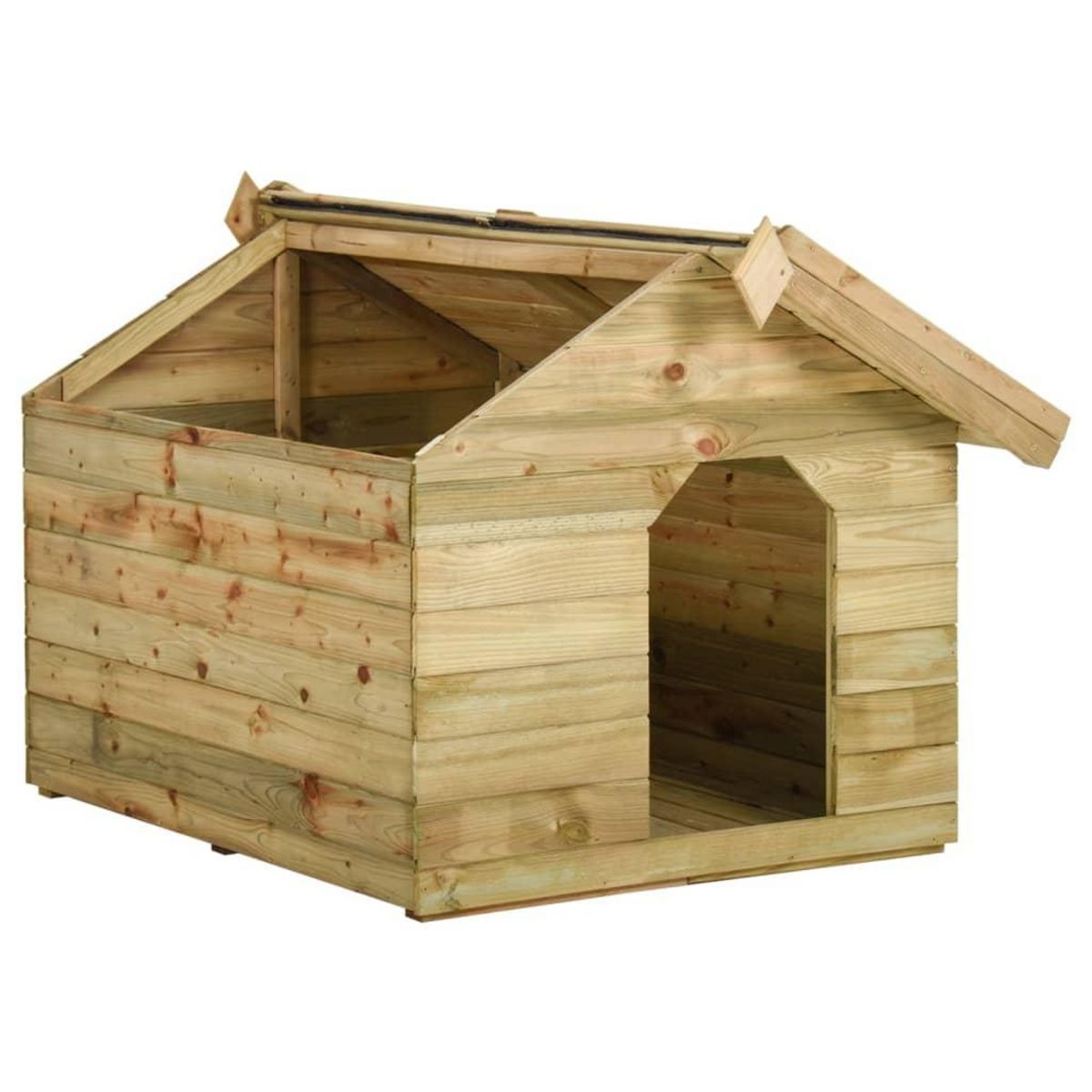 VIDAXL Niche de jardin avec toit ouvrant en bois de pin impregne