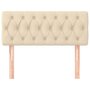 Voir la diapositive 3 : VIDAXL Tete de lit Creme 100x7x78/88 cm Tissu