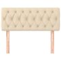 Voir la diapositive 3 : VIDAXL Tete de lit Creme 100x7x78/88 cm Tissu