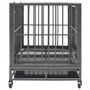 Voir la diapositive 3 : VIDAXL Cage pour chien avec roues et toit Acier 102x72x85 cm
