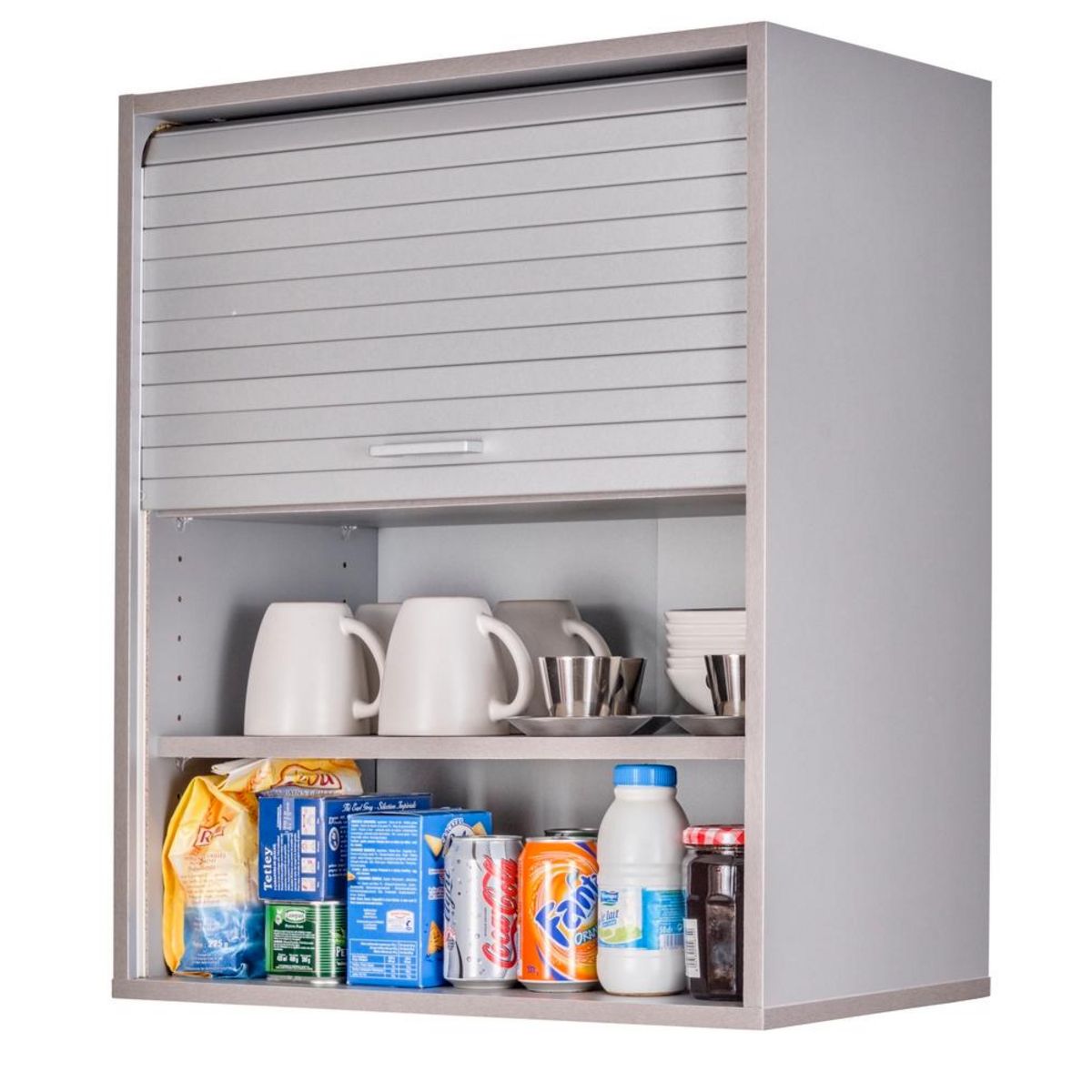 Rangement de cuisine à rideau coloris aluminium L60 cm - COOKING