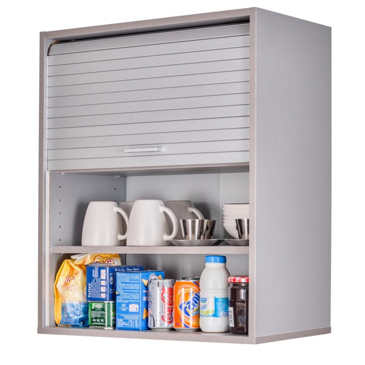 Rangement de cuisine à rideau coloris aluminium L60 cm - COOKING