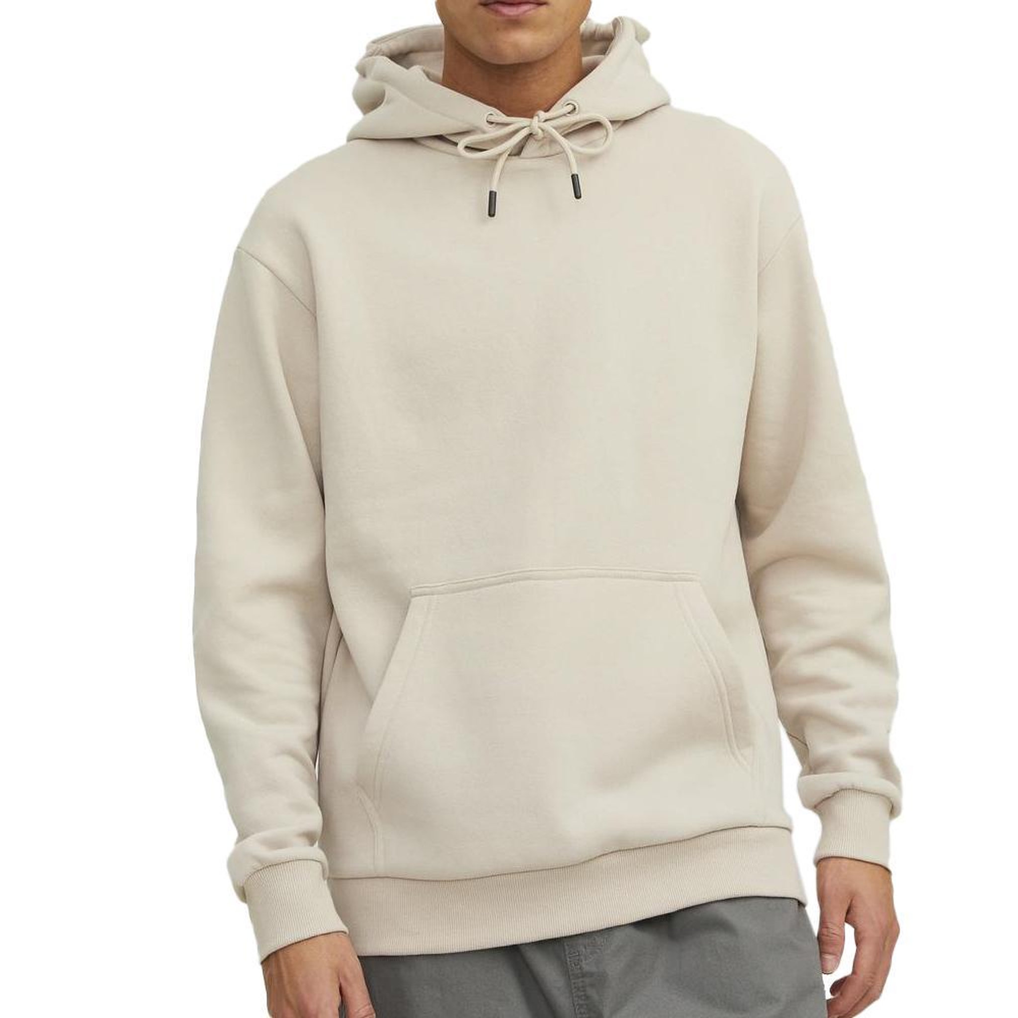 Jack & Jones Sweat à Capuche Beige Homme JACK & JONES 12249340. Coloris disponibles : Beige