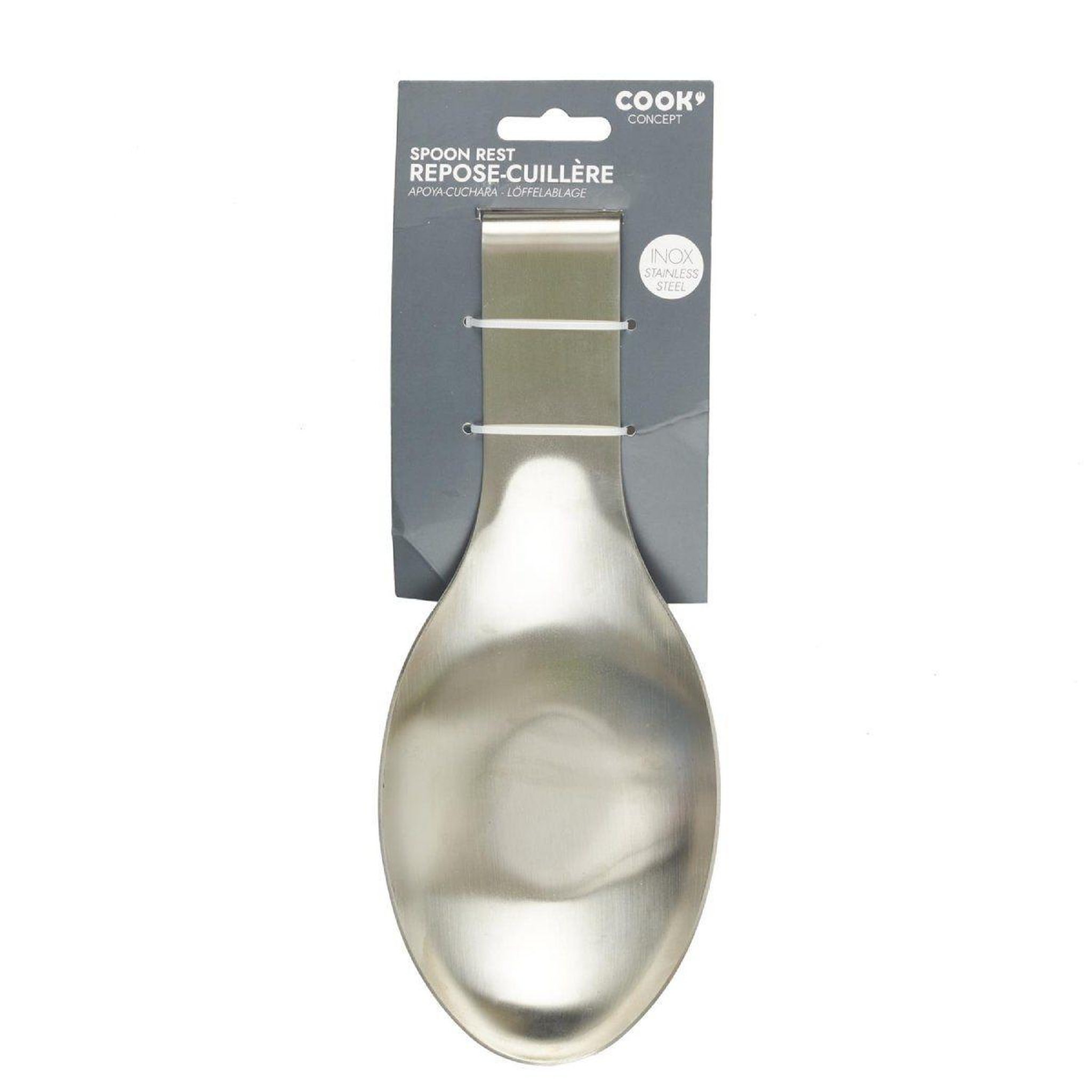 Voir la diapositive 6 : COOK CONCEPT Repose cuillère  inox  24cm argent