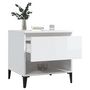 Voir la diapositive 5 : VIDAXL Tables d'appoint 2pcs Blanc brillant 50x46x50cm Bois ingenierie