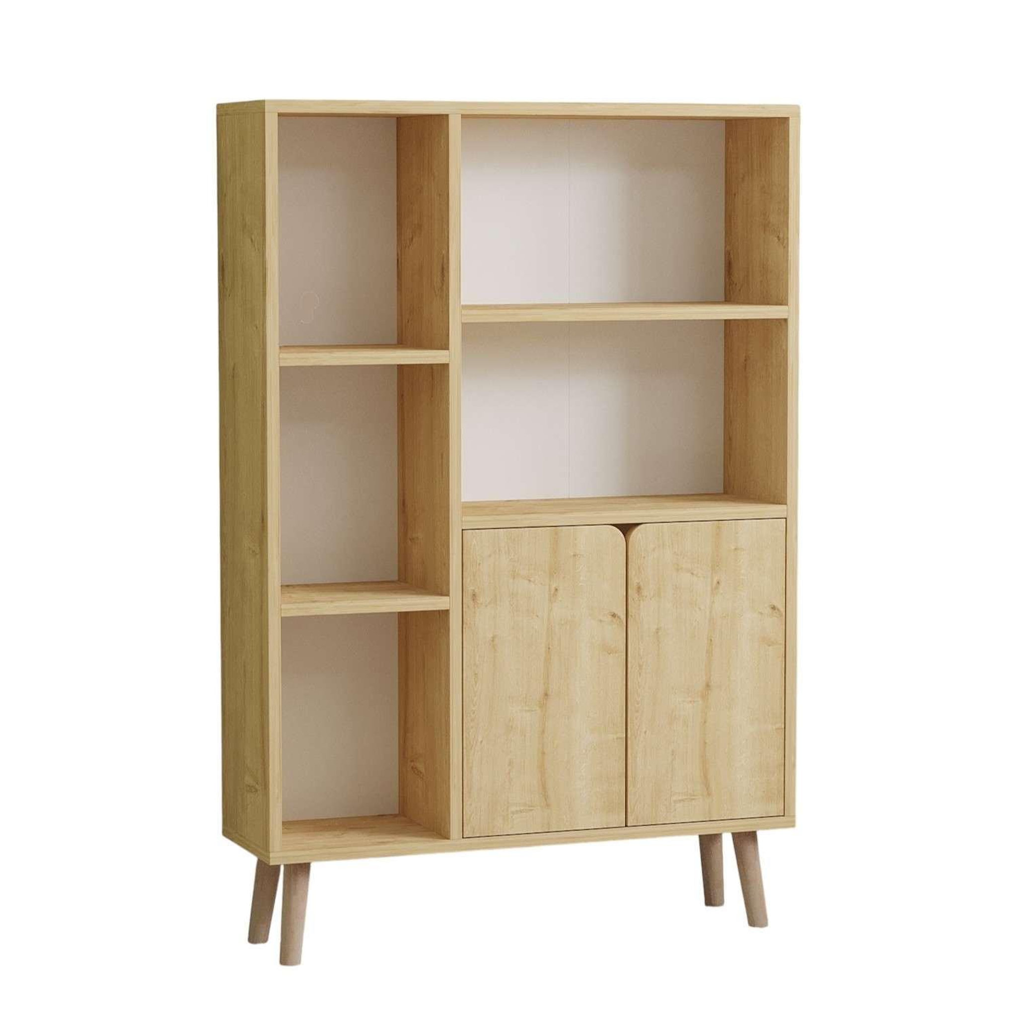 Habitat et Jardin Bibliothèque en bois  lumo  - 80 x 24 x 120 cm - beige