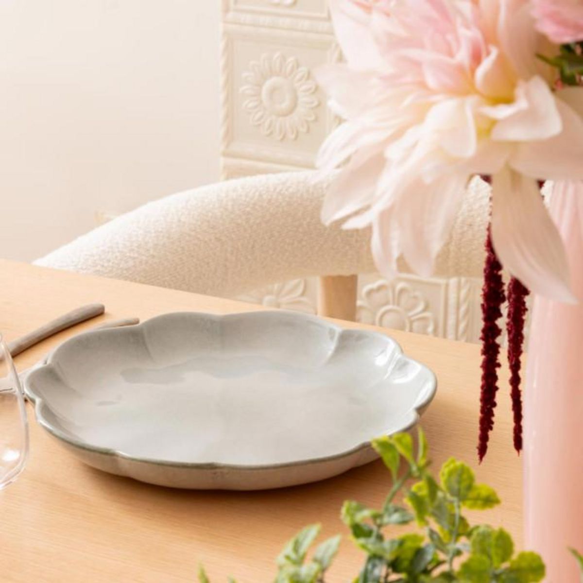 SECRET DE GOURMET Lot de 6 Assiettes Plates  Aude  26cm Vert Céladon