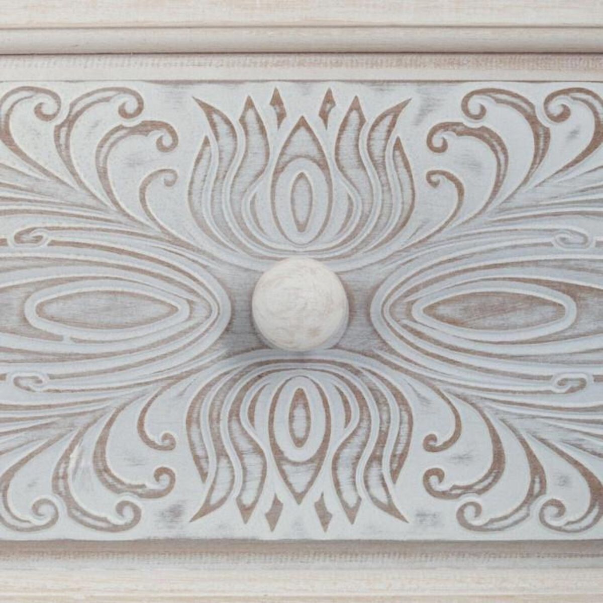 ATMOSPHERA Commode Vintage 3 Tiroirs  Hina  80cm Blanc