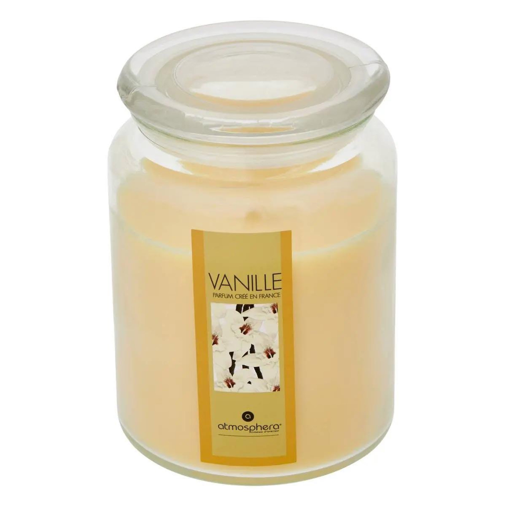 COMPTOIR DE LA BOUGIE Bougie parfumée en verre  couvercle  510g vanille