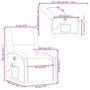 Voir la diapositive 6 : VIDAXL Fauteuil de massage inclinable electrique Rouge bordeaux Tissu