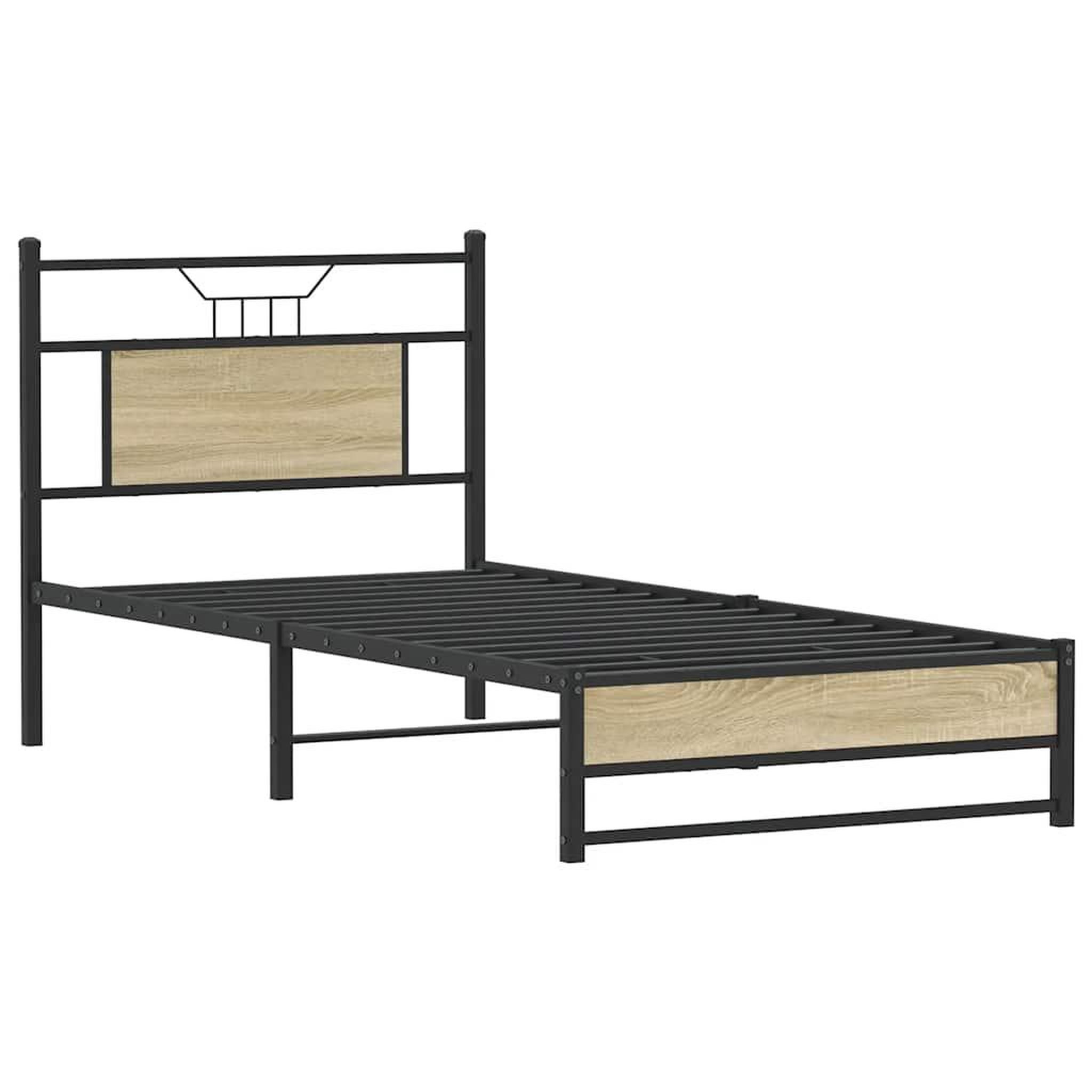 Voir la diapositive 3 : VIDAXL Cadre de lit sans matelas chene sonoma 90x200 cm