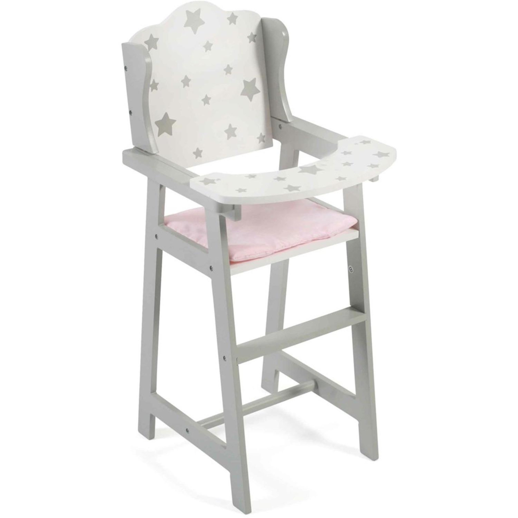 BAYER CHIC 2000 Stars - Chaise haute de poupée grise