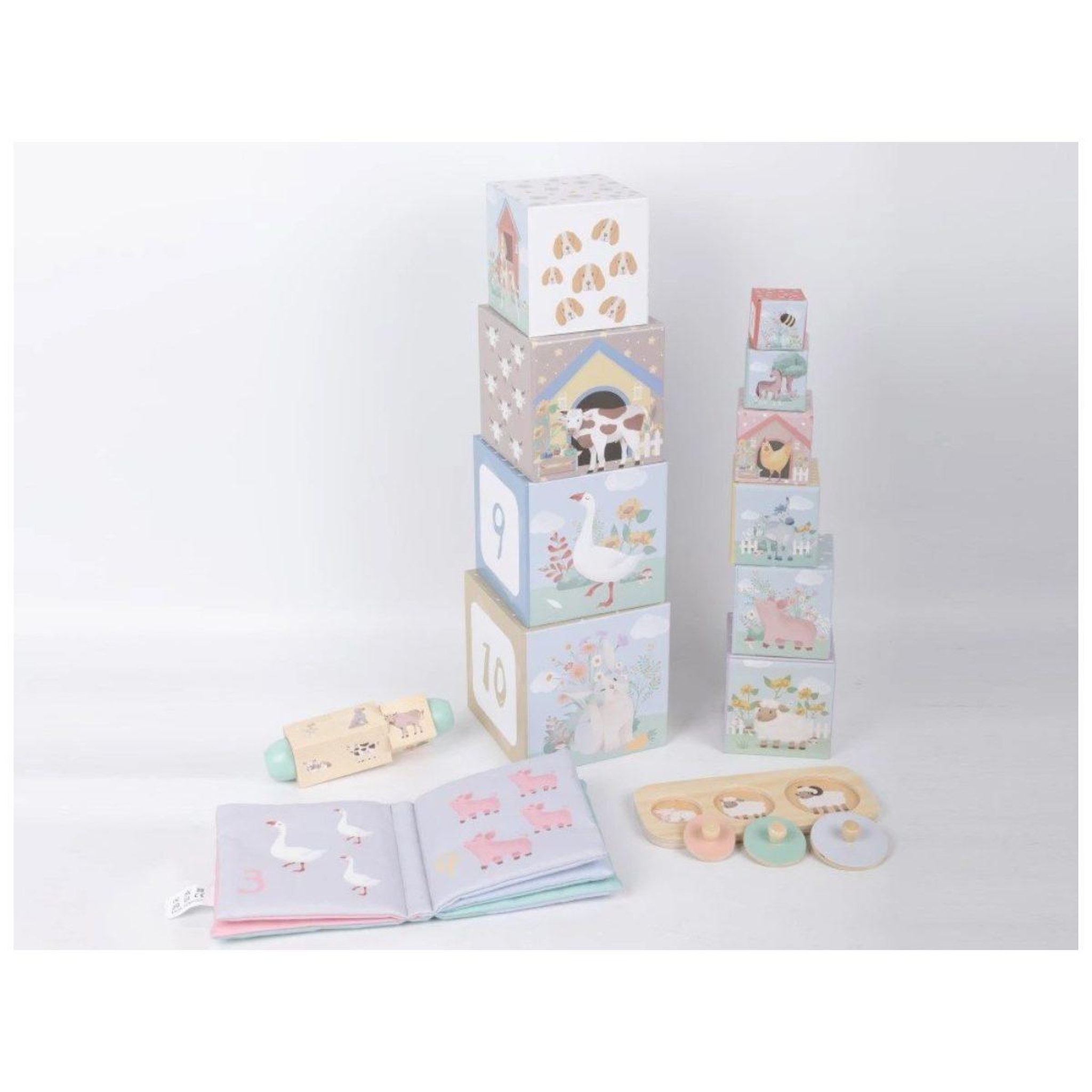 Voir la diapositive 2 : ELINELI Coffret de jouets montessori ferme