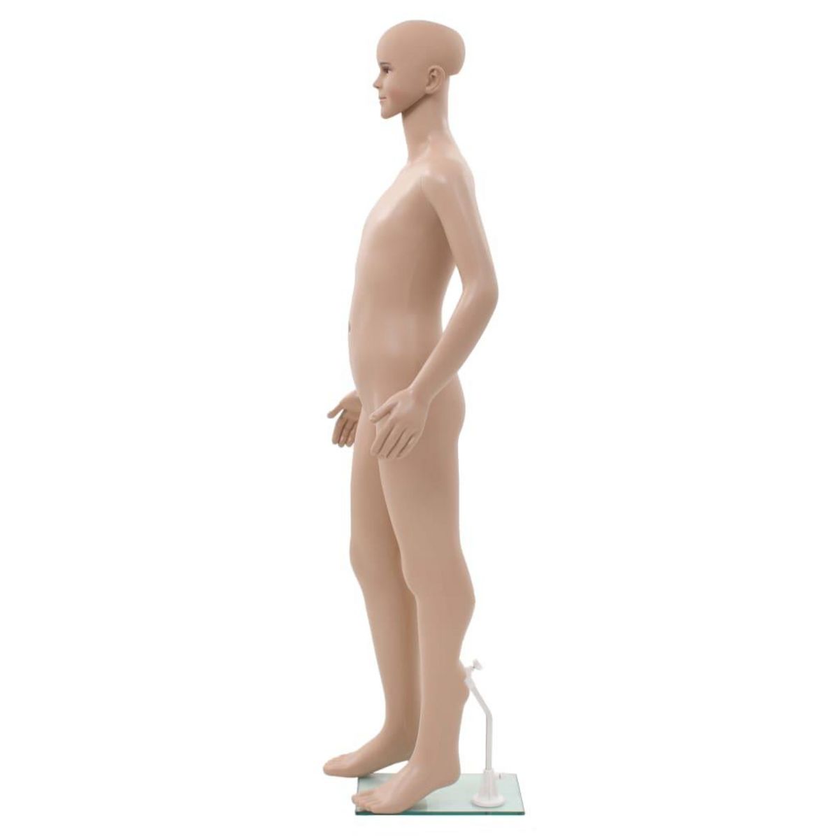 VIDAXL Mannequin enfant corps complet avec base verre Beige 140 cm