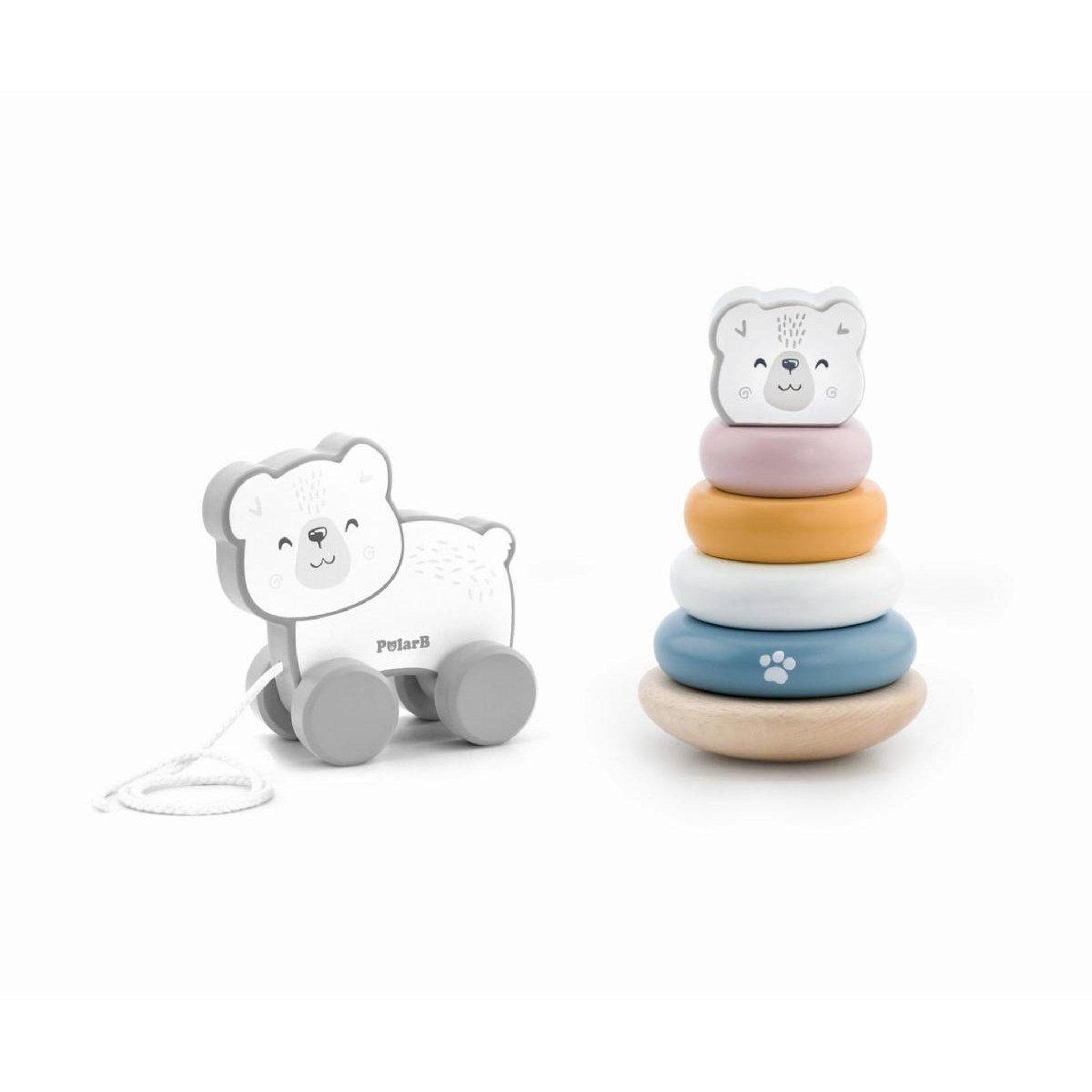 VIGA Jouet à tirer et empiler  44227 polarb - ours polaire