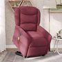 Voir la diapositive 2 : VIDAXL Fauteuil inclinable de massage electrique Rouge bordeaux Tissu