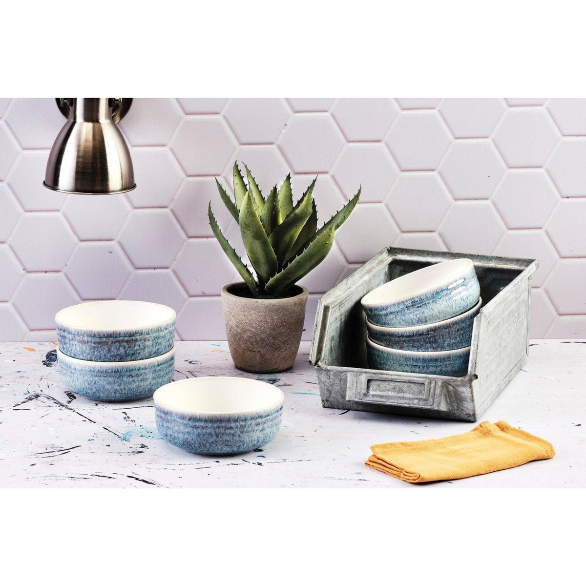 BJORN Bol COSMOS Ø15,5cm - 6 pièces - Azur