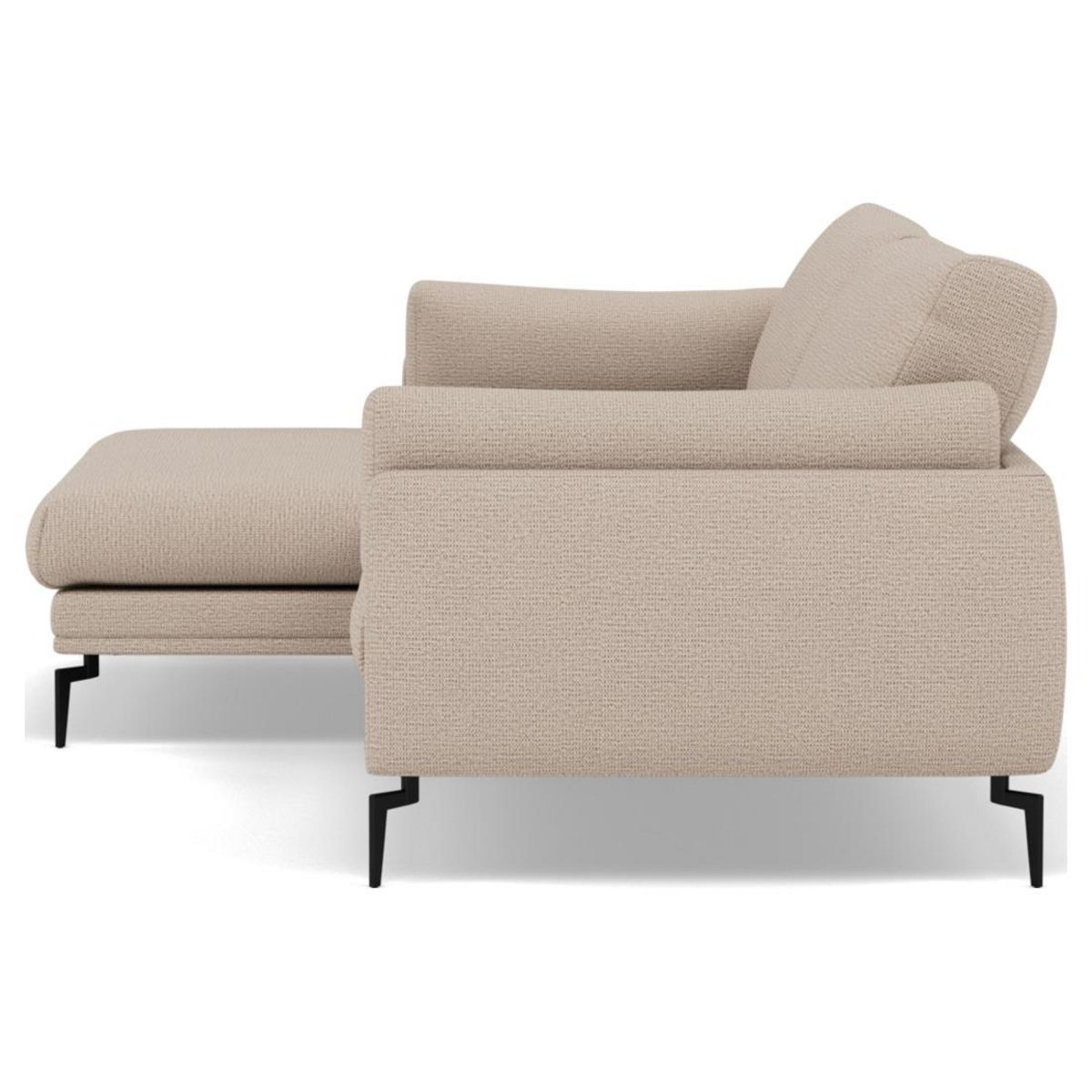 LISA DESIGN Carlos - canapé d'angle gauche 4 places ultra moelleux en tissu texturé