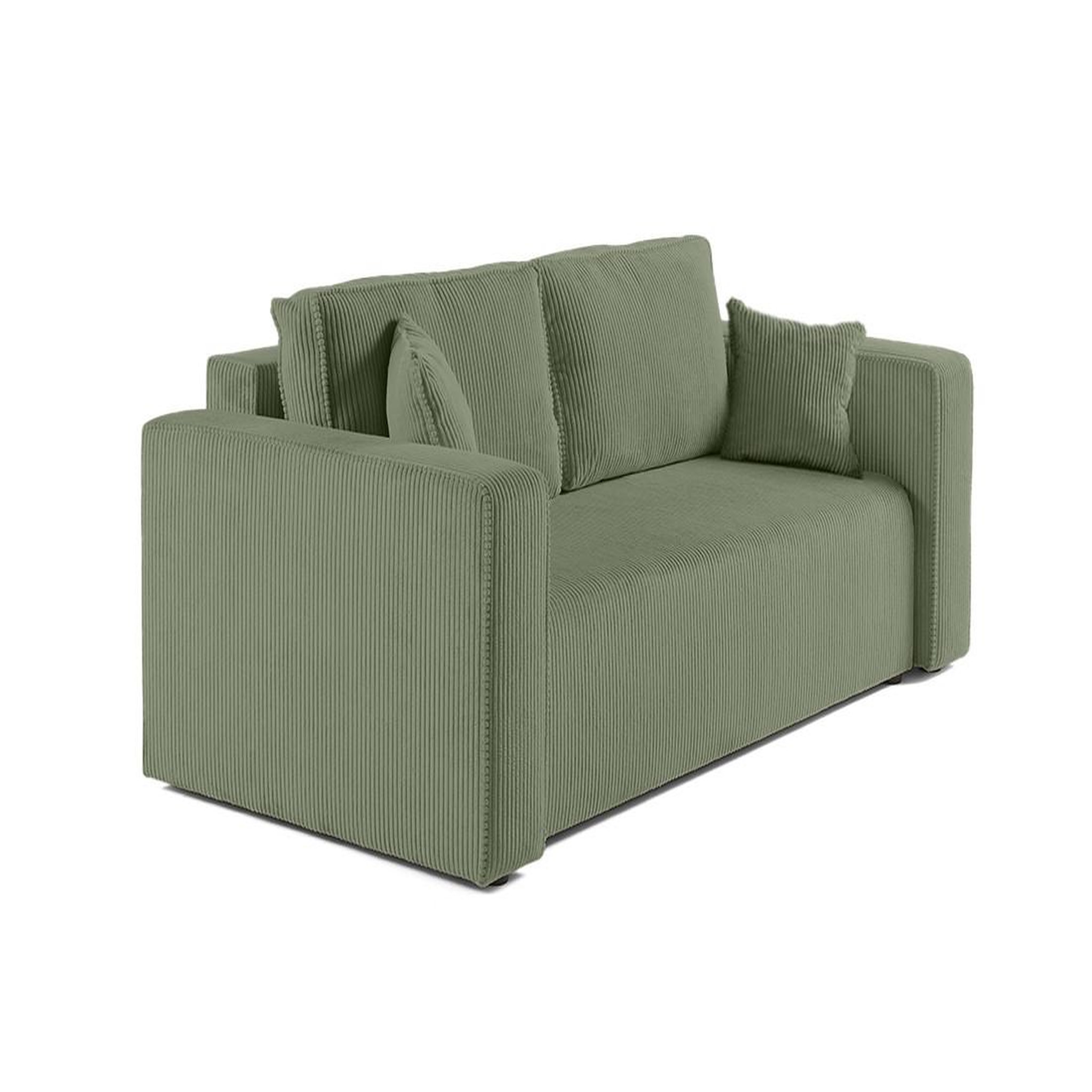 Voir la diapositive 3 : BEST MOBILIER Topaze - canapé droit 2 places - en velours côtelé
