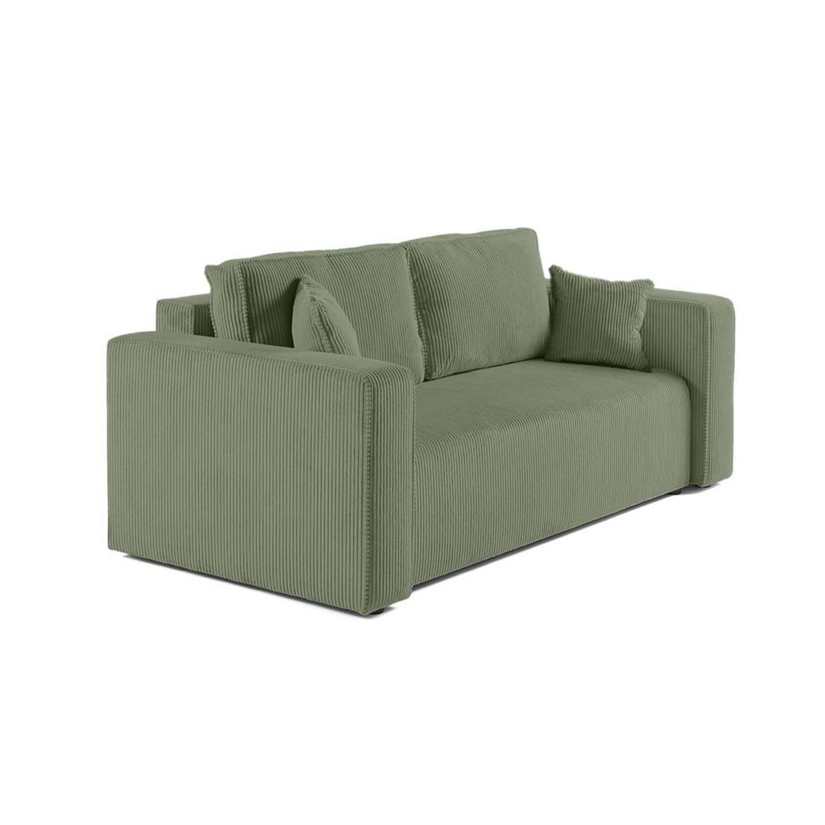 BEST MOBILIER Topaze - canapé droit 2 places - en velours côtelé