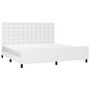 Voir la diapositive 3 : VIDAXL Cadre de lit sans matelas blanc 200x200 cm similicuir
