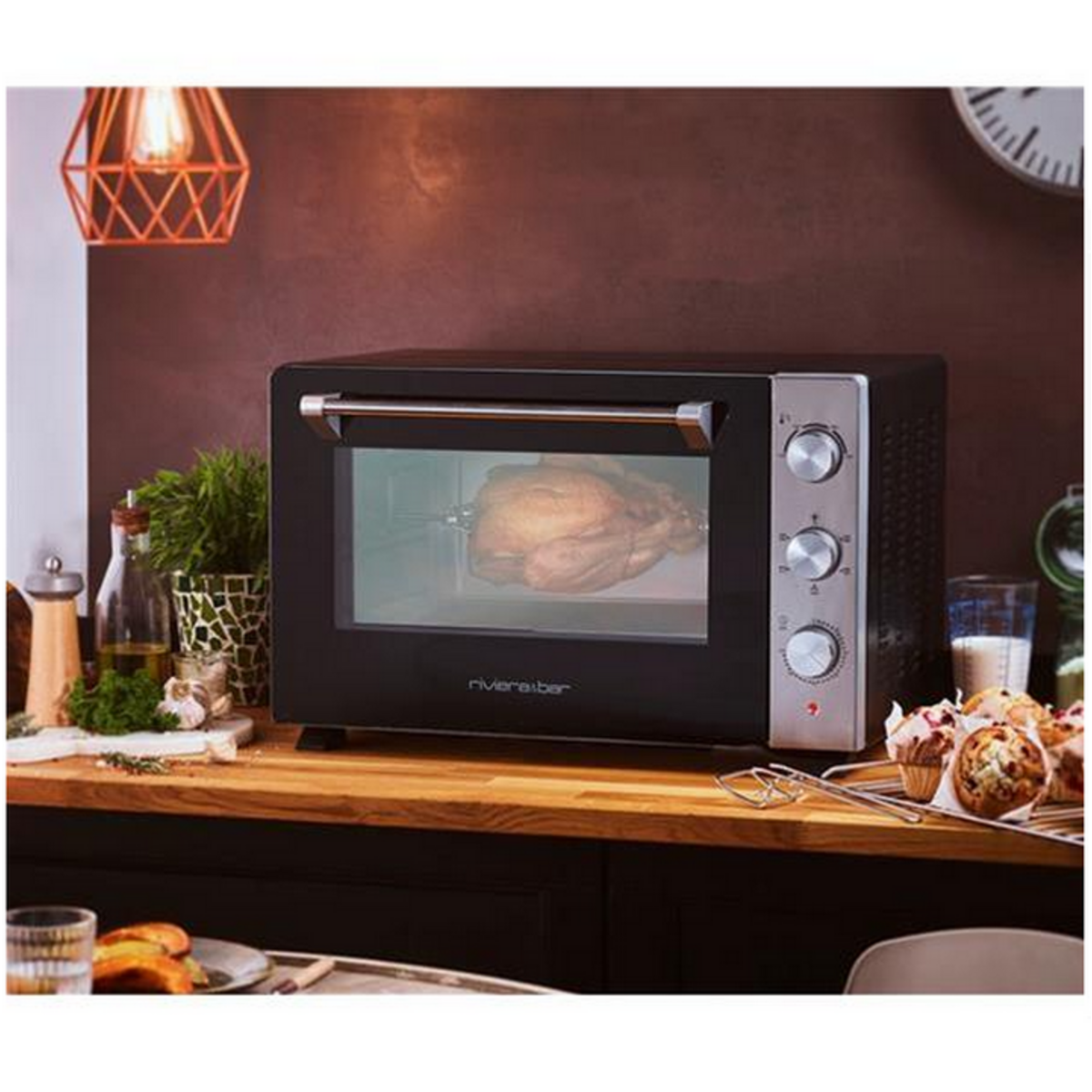 Riviera & Bar Four posable 30l 1500w noir/inox - qfr300