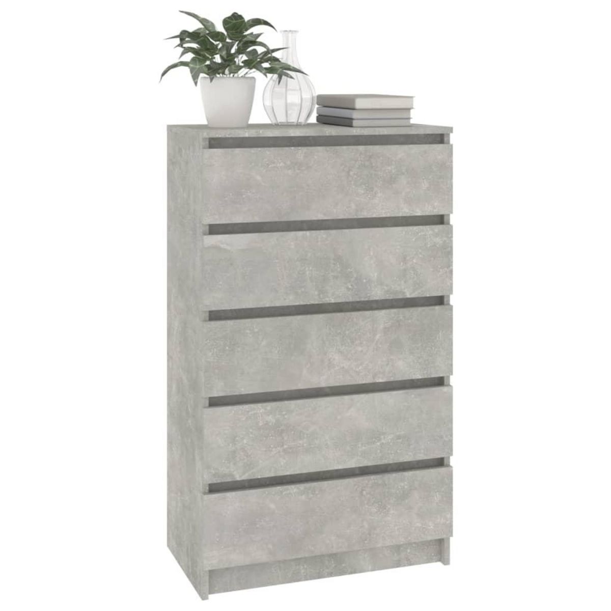 VIDAXL Commode Gris beton 60x36x103 cm Bois d'ingenierie