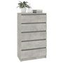 Voir la diapositive 4 : VIDAXL Commode Gris beton 60x36x103 cm Bois d'ingenierie