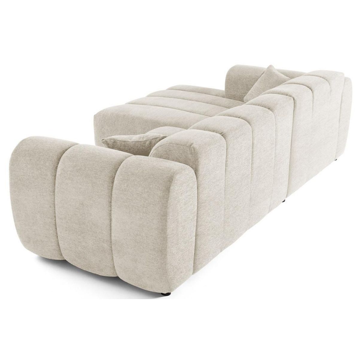 LISA DESIGN Curtis - canapé d'angle gauche 4 places en tissu texturé