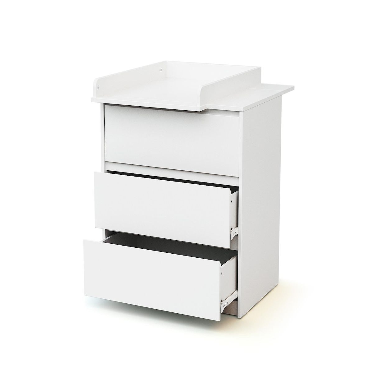 WEBABY Commode 3 tiroirs bois avec plan a langer 50 cm