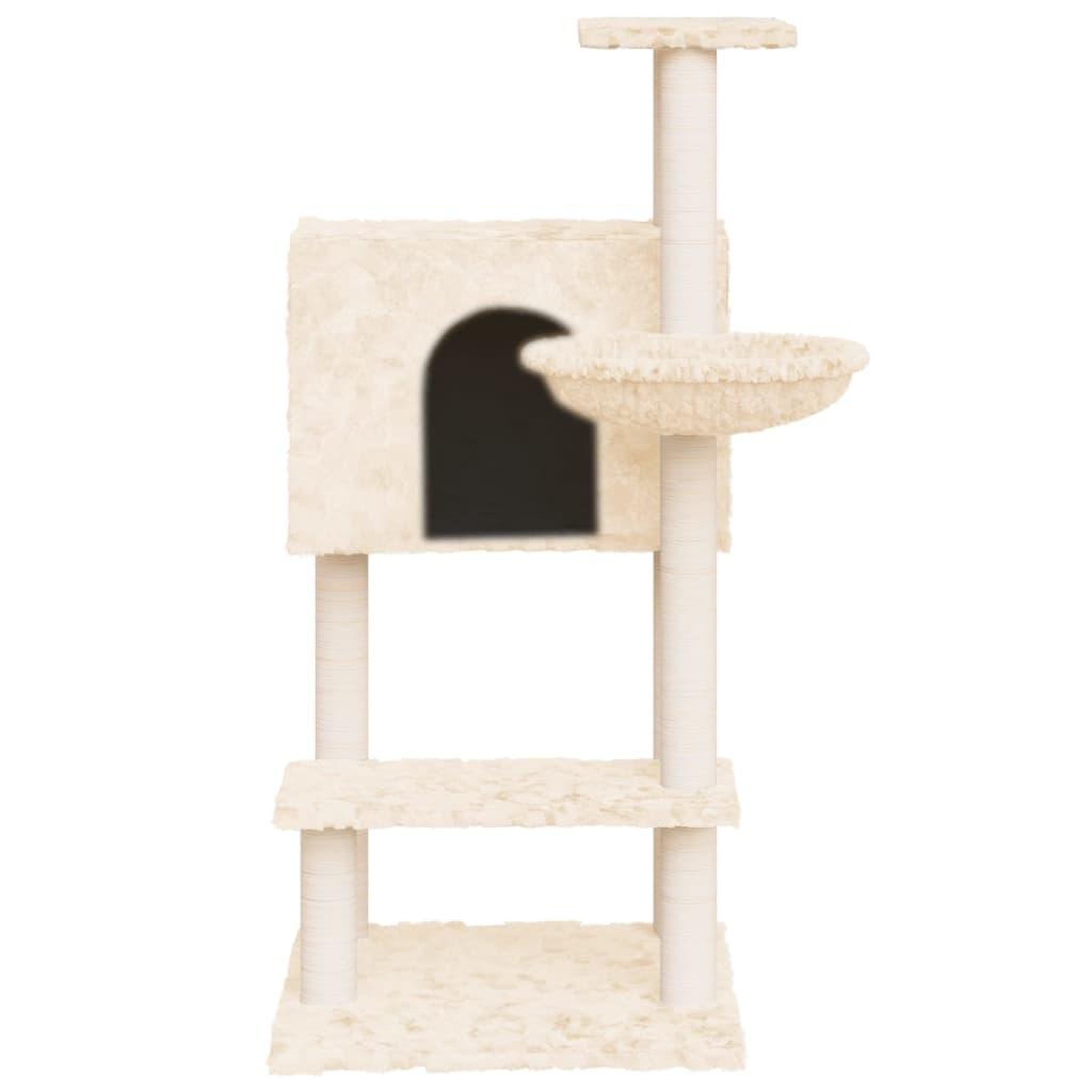 Voir la diapositive 4 : VIDAXL Arbre a chat avec griffoirs en sisal Creme 108,5 cm