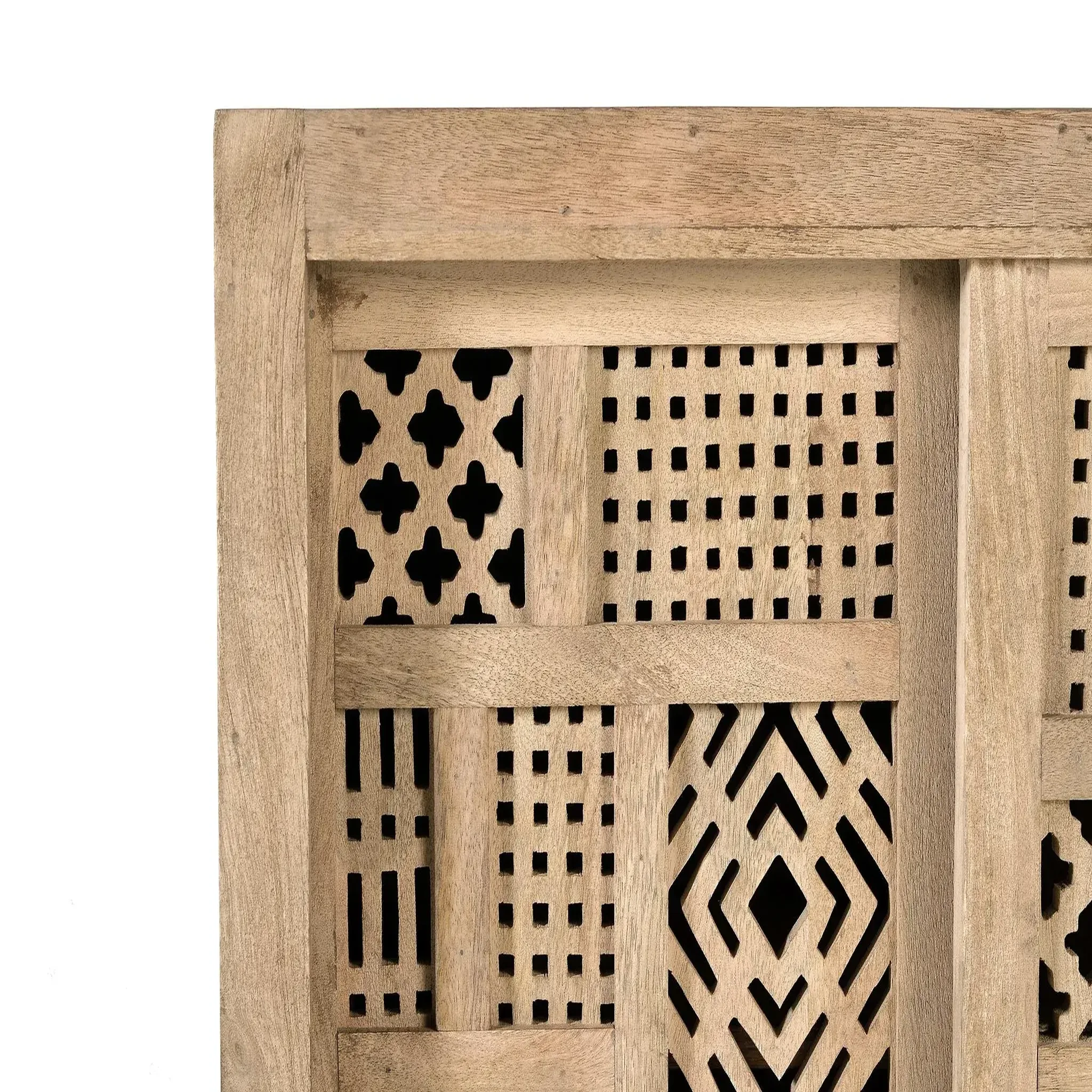 Voir la diapositive 3 : GINER Y COLOMER SL Commode en bois de manguier 90 cm style boho sculpté