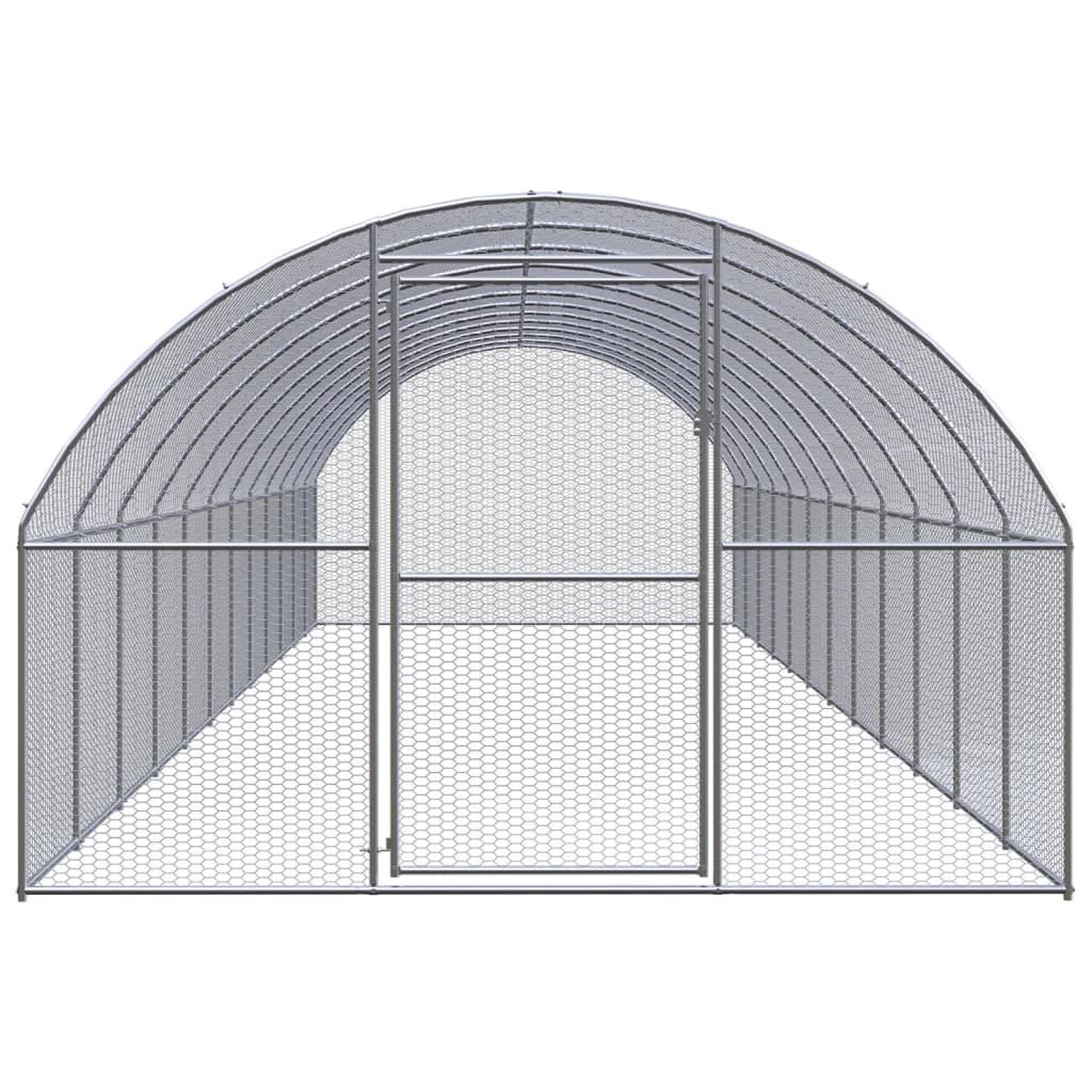 Voir la diapositive 2 : VIDAXL Poulailler d'exterieur 3x12x2 m Acier galvanise