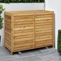 Voir la diapositive 2 : ID MARKET Cache climatiseur en bois naturel protection unité extérieur 95 x 50 x 80 cm