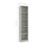 Voir la diapositive 6 : VIDAXL Bibliotheque a 5 niveaux Gris beton 40x24x175cm Bois ingenierie