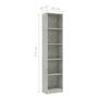 Voir la diapositive 6 : VIDAXL Bibliotheque a 5 niveaux Gris beton 40x24x175cm Bois ingenierie