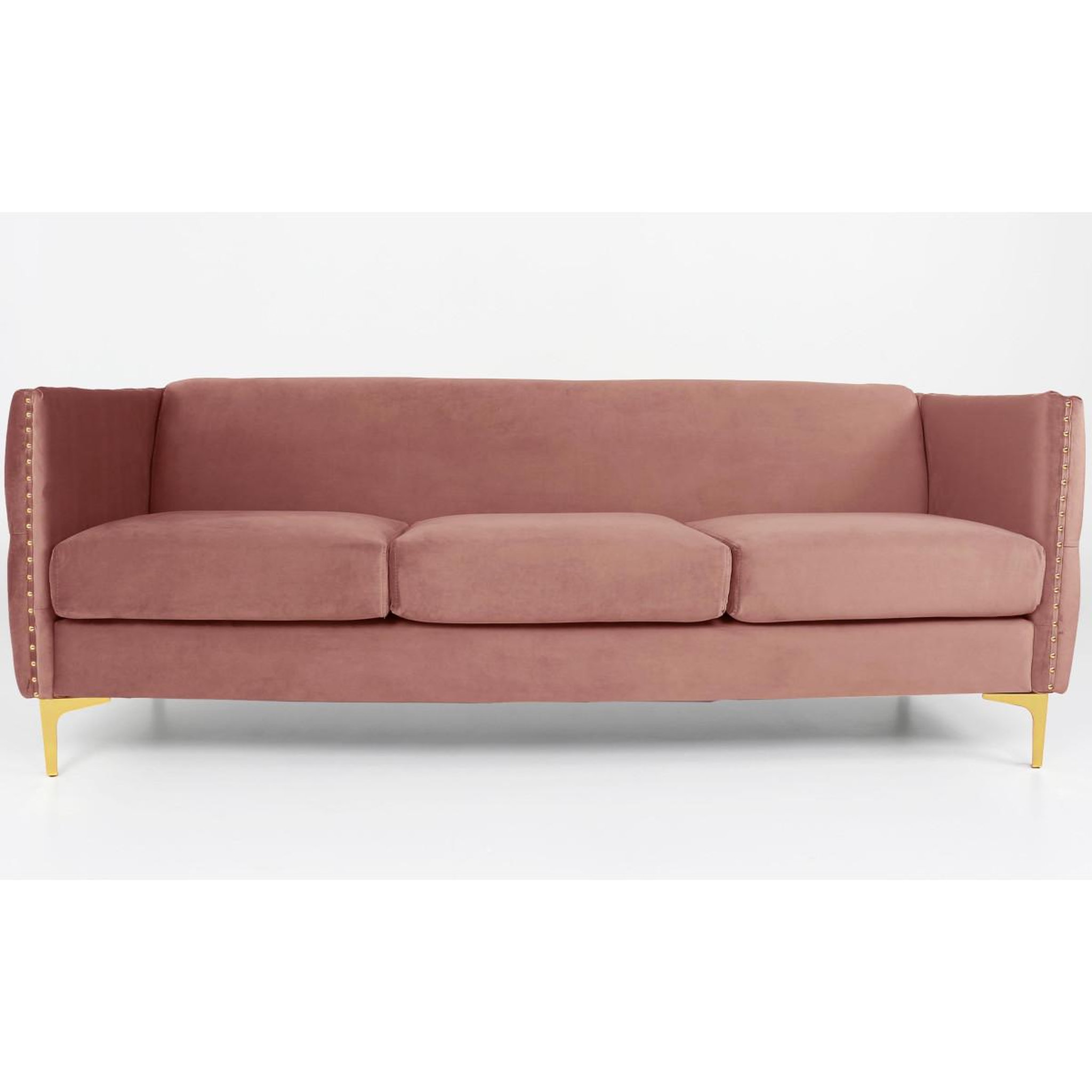 Voir la diapositive 2 : Paris Prix Canapé 3 places en velours  suez  204cm rose