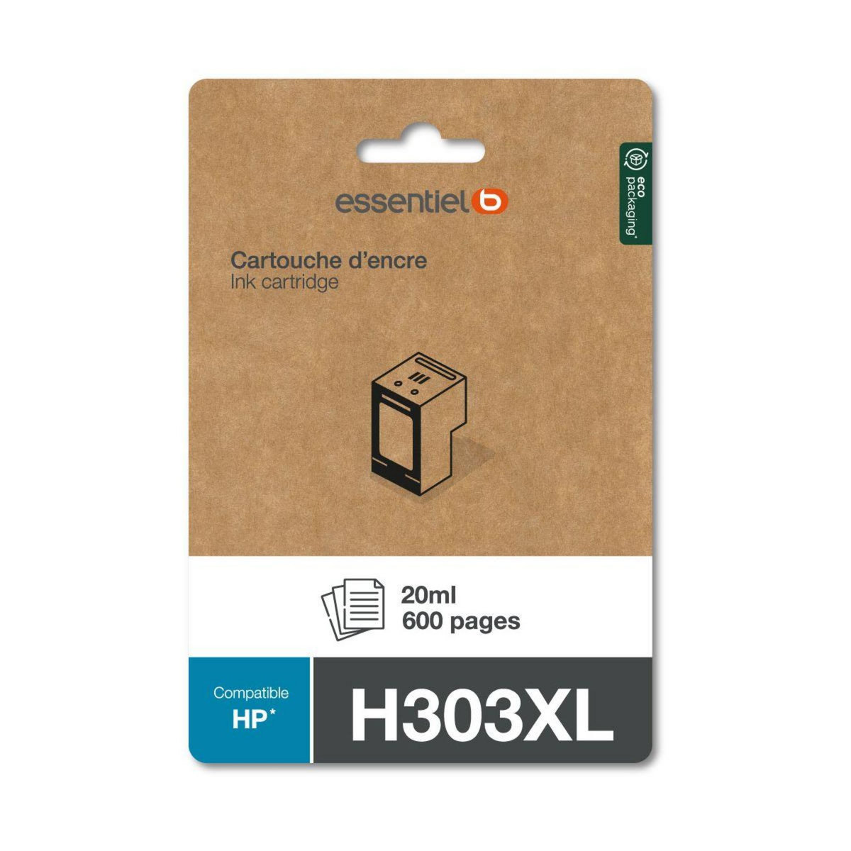 ESSENTIEL B Cartouche d'encre Compatible H303 XL Haute Capacité Noire