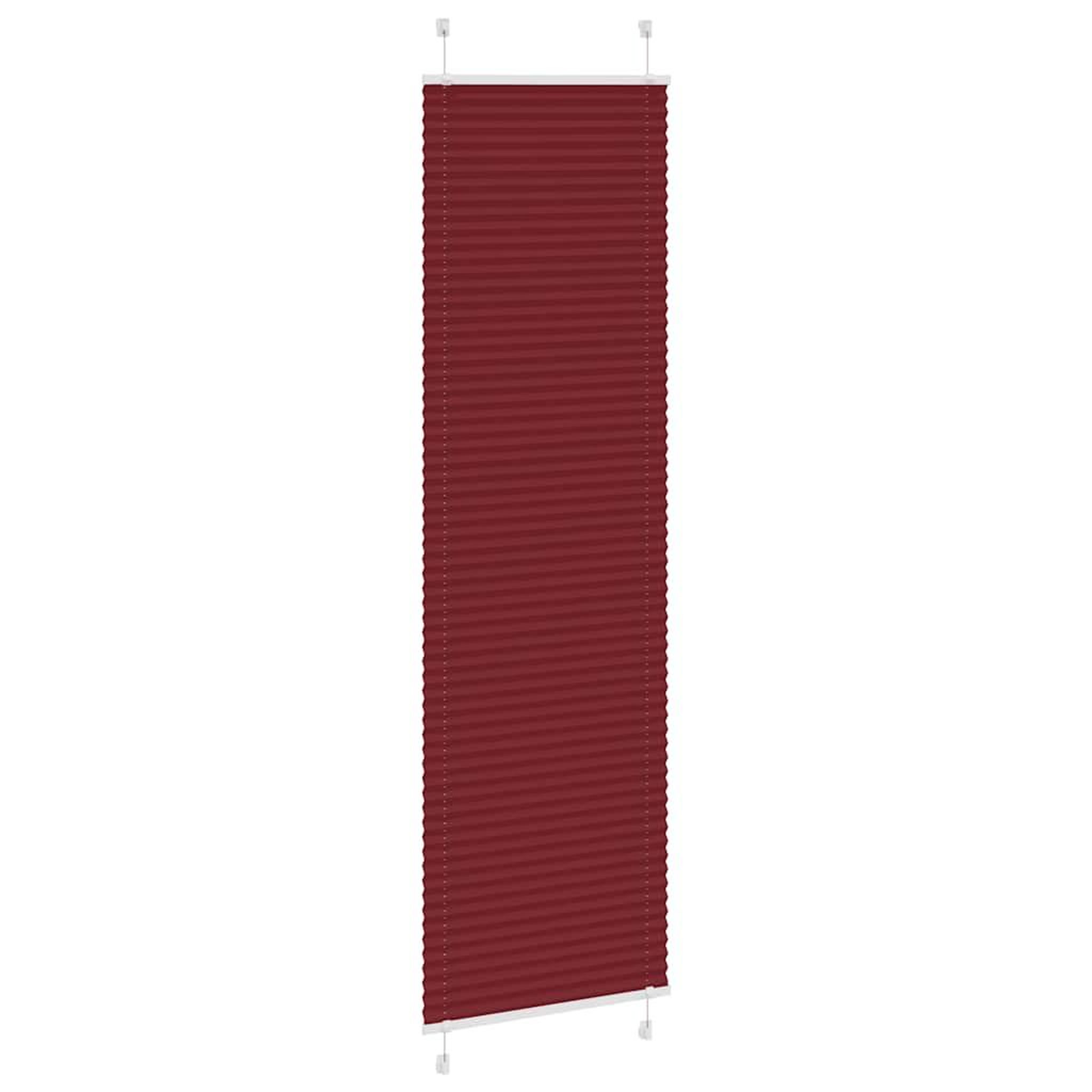 Voir la diapositive 3 : VIDAXL Store plisse rouge bordeaux 65x200 cm largeur du tissu 64,4 cm