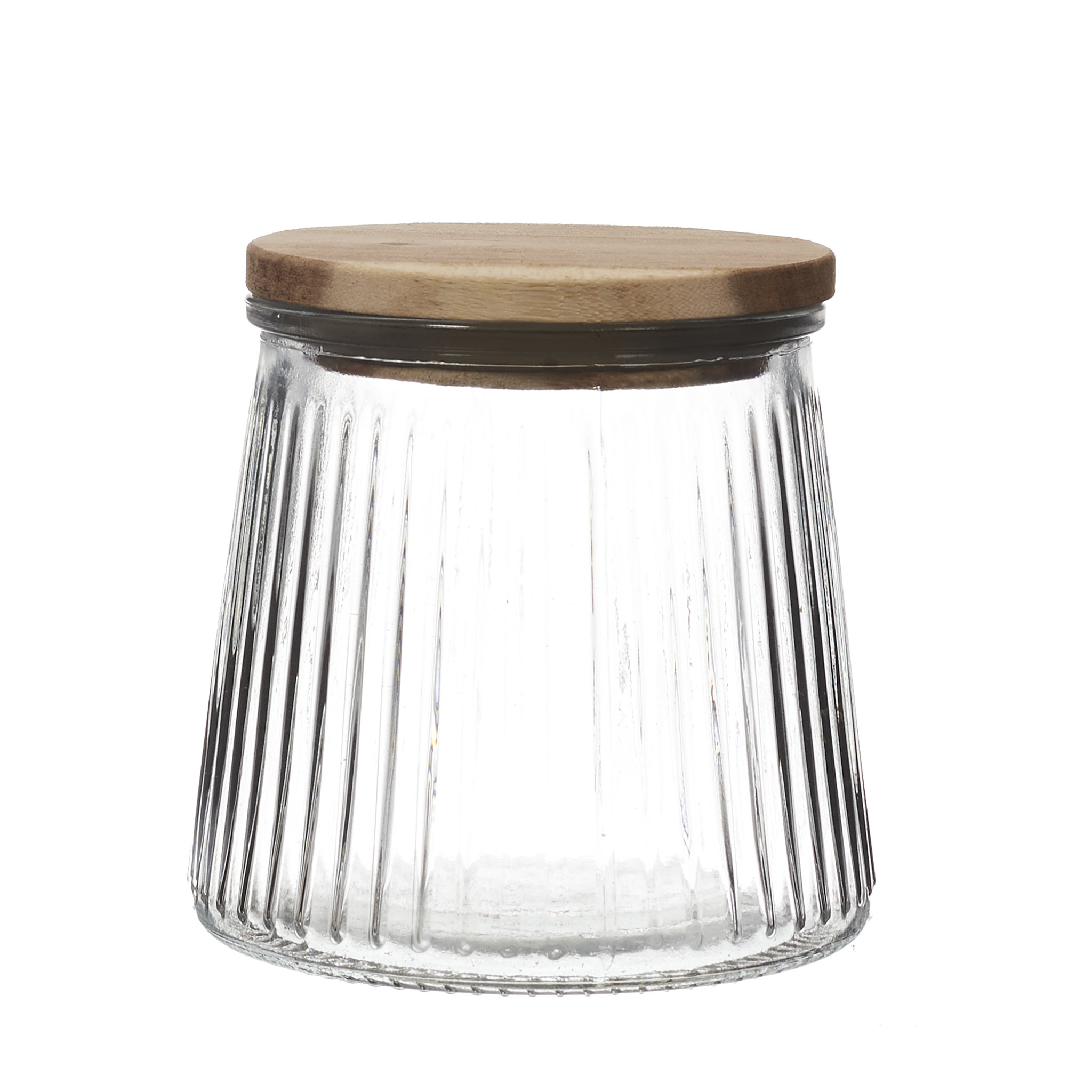 Bocal verre 65 cl + couvercle acacia 